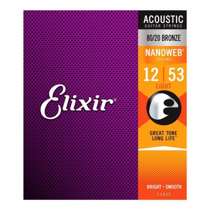 Elixir 11052 Nanoweb Žice za akustičnu gitaru 012-053