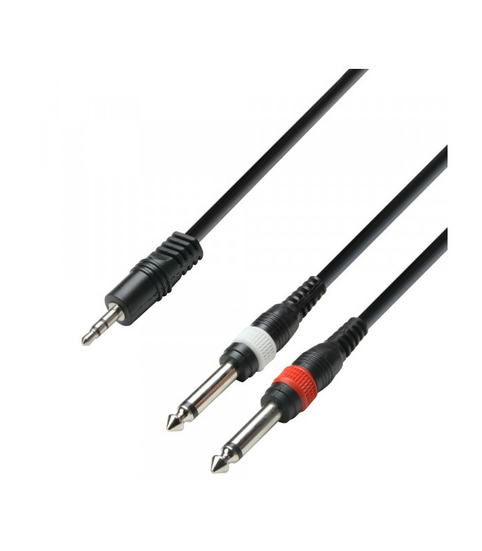 ADAM HALL K3YWPP0300 3.5 Stereo-2x6.3 3 m Audio Cable