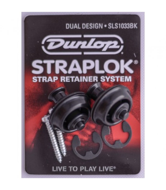 Jim Dunlop SLS1033BK STRAP RETAINERS DUAL DESIGN