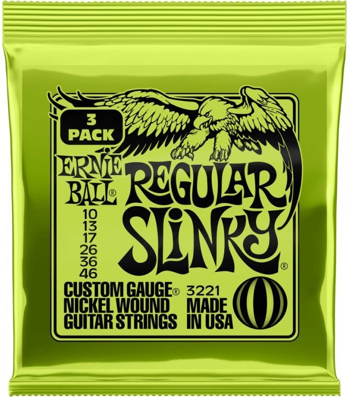 ERNIE BALL 3221 REGULAR SLINKY NICKEL ŽICE ZA EL. GITARU 3 PACK - 10-46 